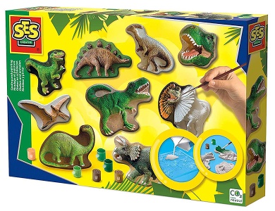 Dinos giessen und anmalen