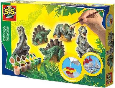 Dinos giessen und anmalen