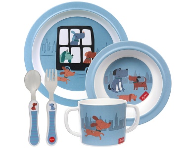 Melamin Set blau