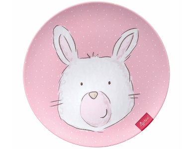 Teller Hase rosa 18cm