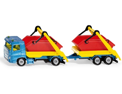 LKW mit Absetzmulde und Anhänger