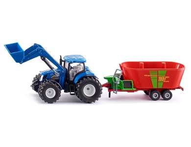 New Holland Frontlader und Futtermischwagen