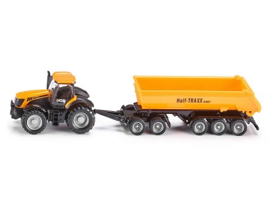 Traktor JCB mit Dolly und Kippmulde 1:87