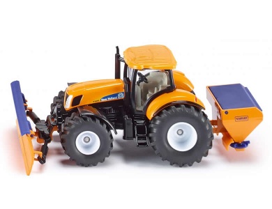 Traktor mit Rumschild und Streuer 1:50
