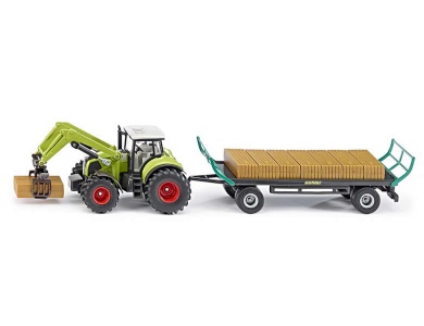 Traktor und Ballenwagen