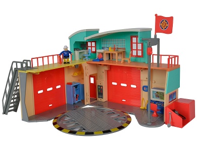 Feuerwehrstation mit Figur