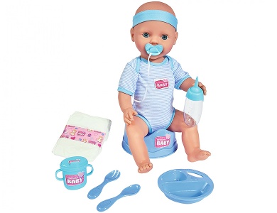 Babypuppe Blau 43cm