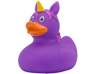 Badeente Einhorn Lila
