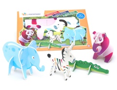 Minimosi Puzzle 3D Wild Animals orange