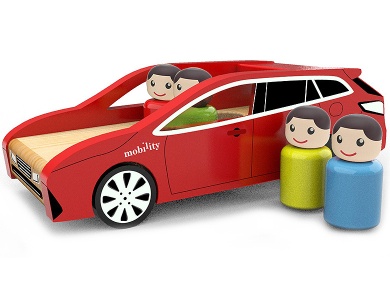 Mobility Auto mit 4 Figuren