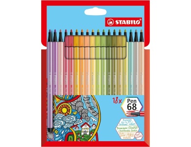 Stabilo Pen 68 Filzstifte, 18 Stk.