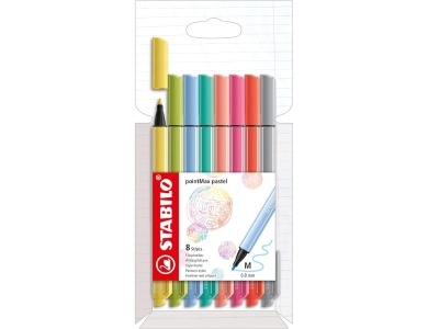 Stabilo PointMax Fineliner Pastell, 8 Stk.