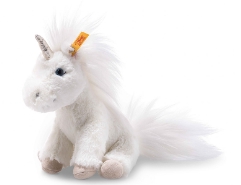 Steiff 241819 Soft Cuddly Friends Unica Babe Einhorn Greifring mit Rassel 14 cm
