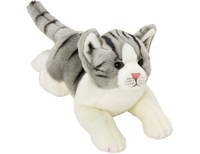 Katze Yomiko Grau/Weiss 36cm