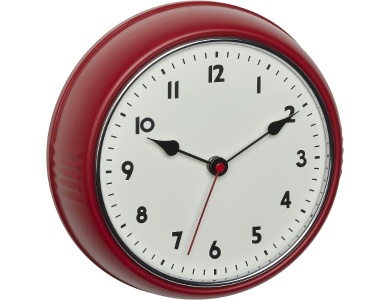 TFA Dostmann Vintage Funk-Wanduhr Rot (27cm)