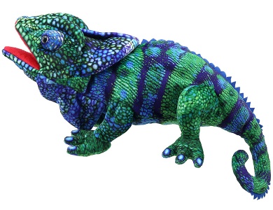 The Puppet Company Handpuppe Chamleon Blau/Grn (45cm)