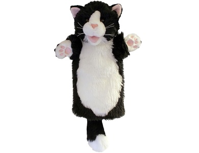 The Puppet Company Handpuppe Katze Schwarz/Weiss (38cm)