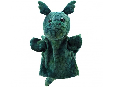 Handpuppe Drachen Grn 25cm