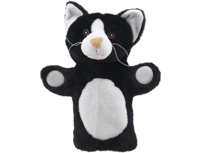 The Puppet Company Puppet Buddies Handpuppe Katze Schwarz/Weiss (25cm)