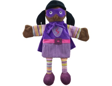Superheld Lila Outfit 38cm