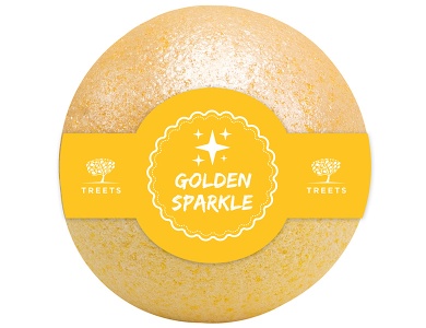 Badekugel Glitzer Golden Sparkle