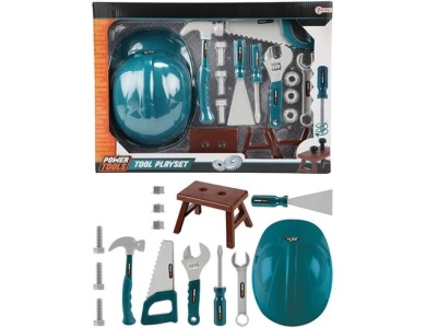 Toi-Toys Elektrowerkzeug-Werkzeugset mit Helm