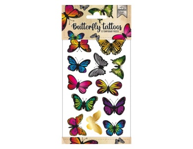 Totum Metallische Tattoos  Schmetterlinge