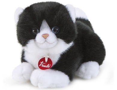 Katze Weiss/Schwarz 15cm