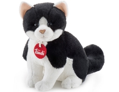 Katze Weiss/Schwarz 18cm