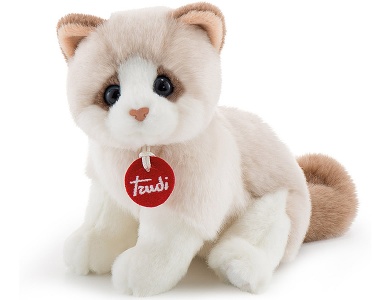 Katze Weiss/Beige 20cm
