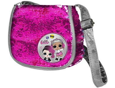 Tasche Wendepailletten Pink/Silber