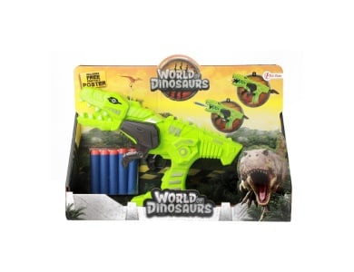 Toi-Toys World of Dinosaurs Pistole mit Schaumstoffpfeilen abfeuern