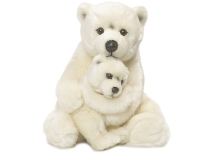 WWF Plüsch Eisbär mit Baby (28cm)