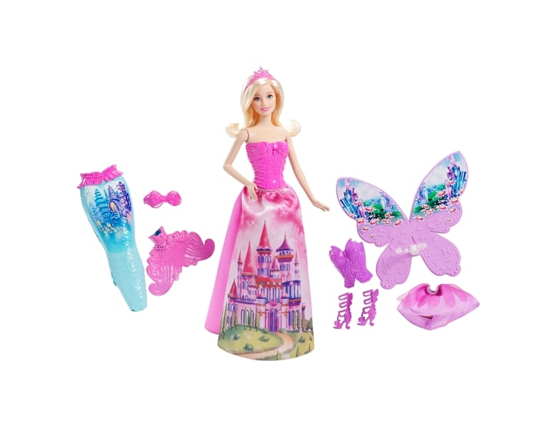 Barbie 3in1 Fantasie Puppe - Modepuppen