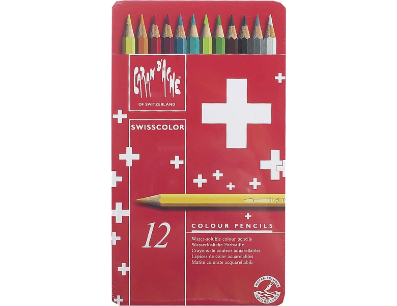 Caran d'Ache Farbstifte SWISSCOLOR 12 | Farbe & Kreide