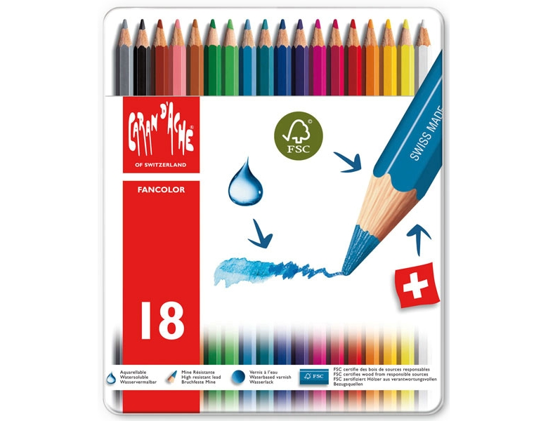 Caran d/´Ache Kreide 40 Farben