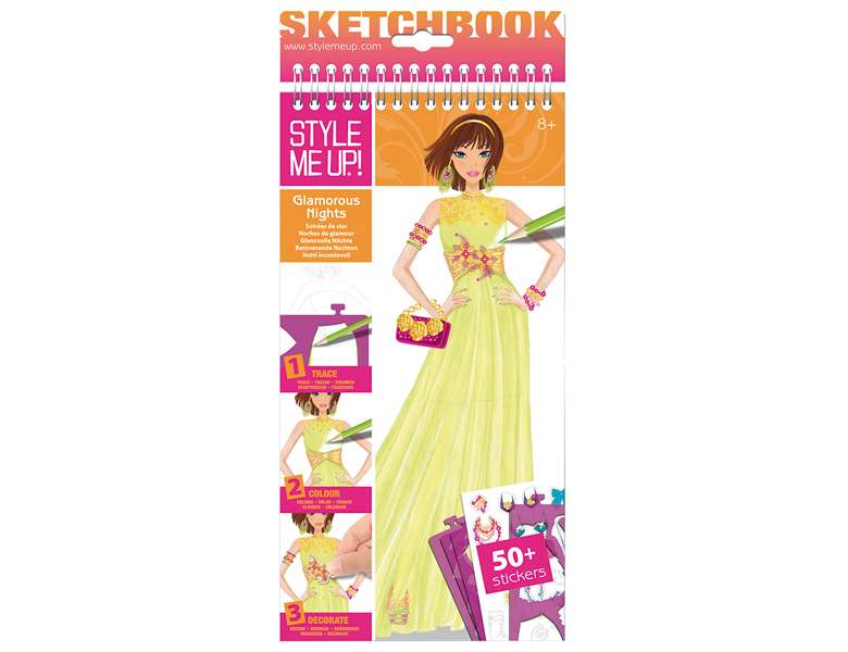 Style Me Up Small Size Glamorous Nights Fashion Sketchbook