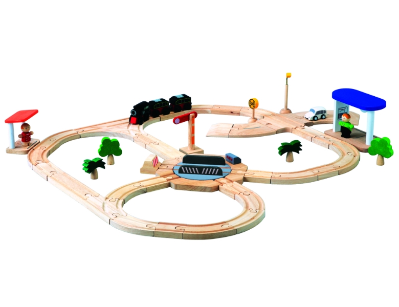 PlanToys PlanWorld Eisenbahnset Drehscheibe - Eisenbahn Sets