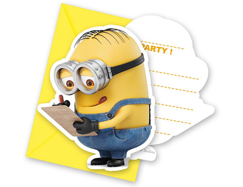 meinspielzeug - Amscan Minions Einladungssets - 6 Teile | Partydeko