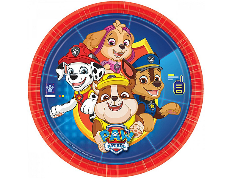 Amscan Heroes Paw Patrol Kartonteller 23cm 8Teile | Kindergeburtstag