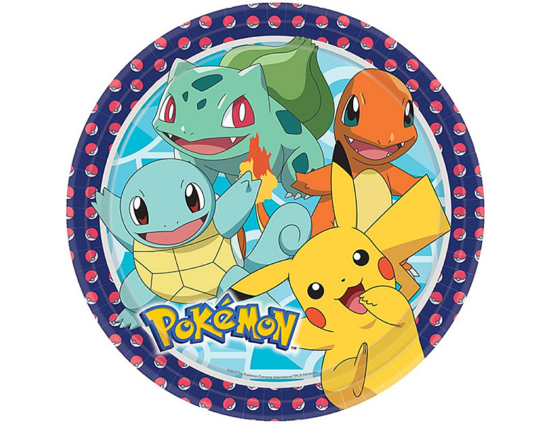 Amscan Pokémon Kartonteller 23cm | Kindergeburtstag