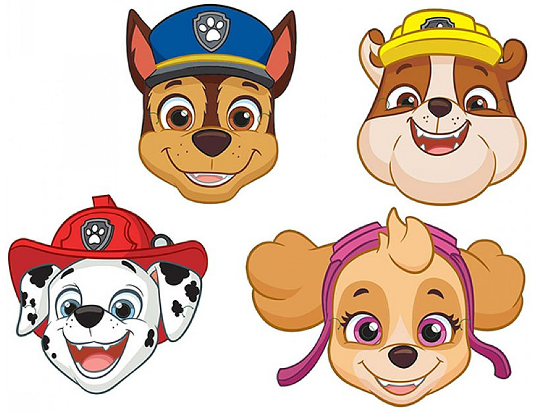 Amscan Heroes Paw Patrol Masken 8Teile | Kindergeburtstag