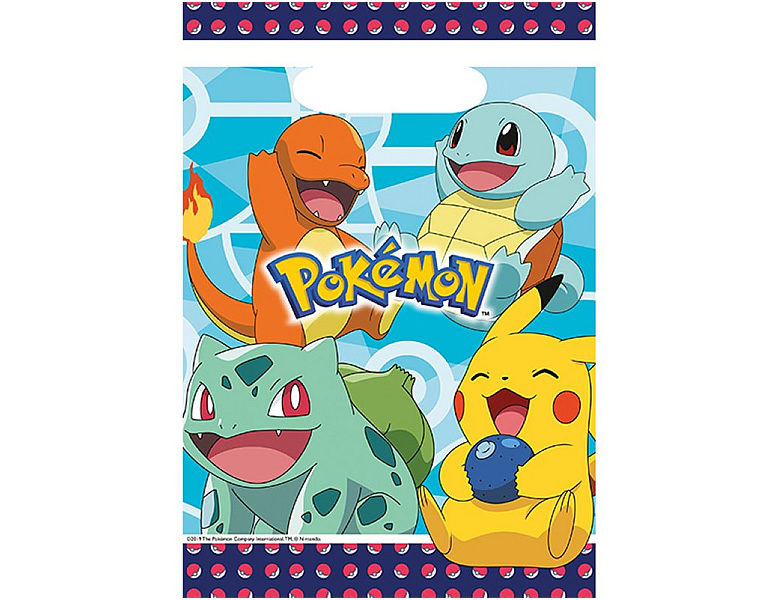 Amscan Pokémon Partybeutel 8Teile | Kindergeburtstag