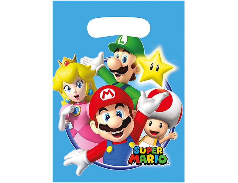 Amscan Super Mario Partytüten 8Teile | Kindergeburtstag