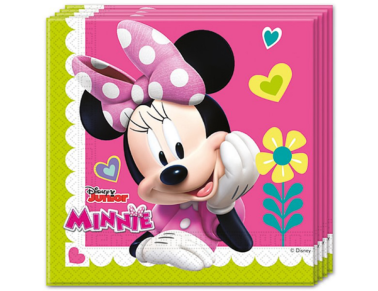 Amscan Servietten Minnie Mouse 20Teile | Kindergeburtstag