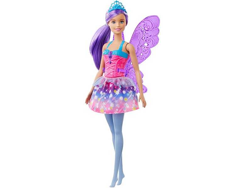 Barbie Puppe Dreamtopia Fee mit Flügeln Prinzessin Pink mit blonden Haaren 