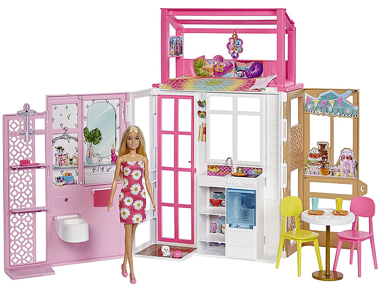 Barbie Puppenhaus-Spielset mit Puppe | Puppenhäuser