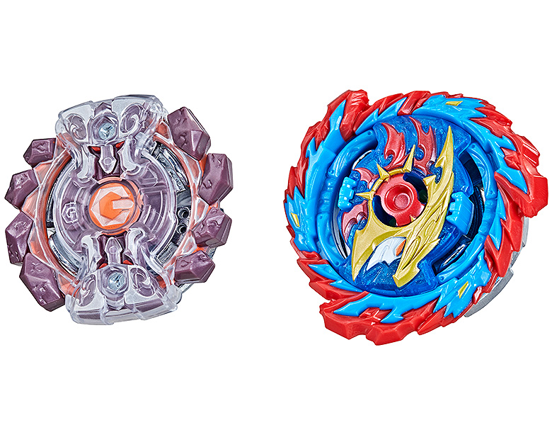 Beyblade Speedstorm Mirage Helios H6 vs. Gaianon G6