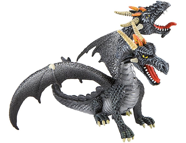 Bullyland Fantasy Drache Mit 2 Kopfen Schwarz Ritter Drachen