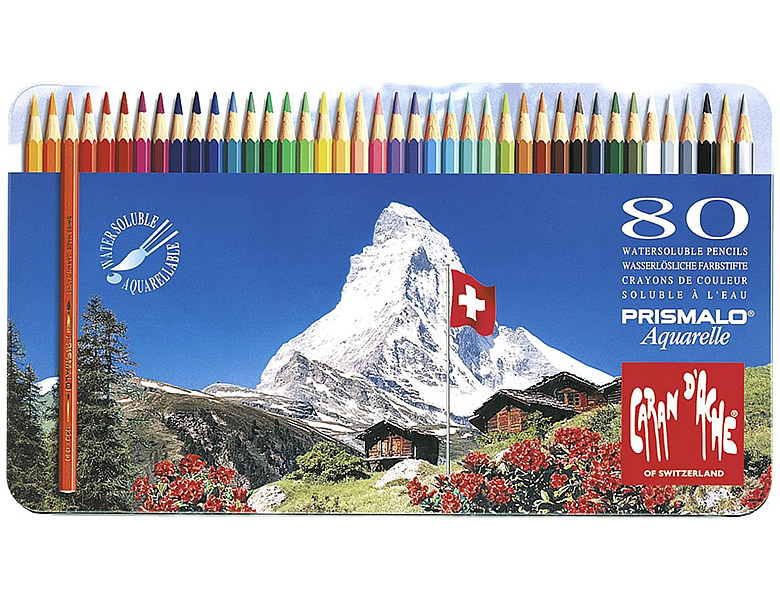 Caran d'Ache Aquarellstifte Prismalo 80 | Farbe & Kreide